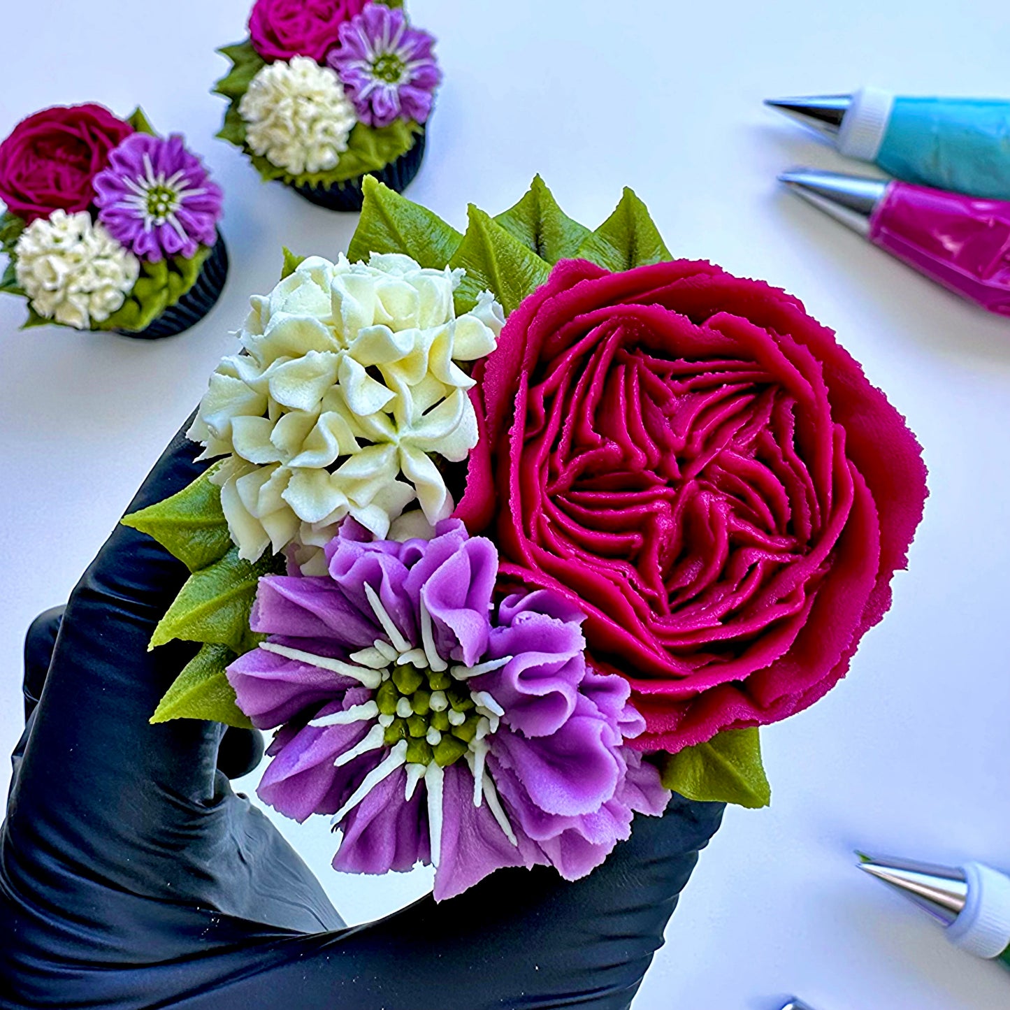 Mini Juliet Rose, Hydrangea & Scabiosa
